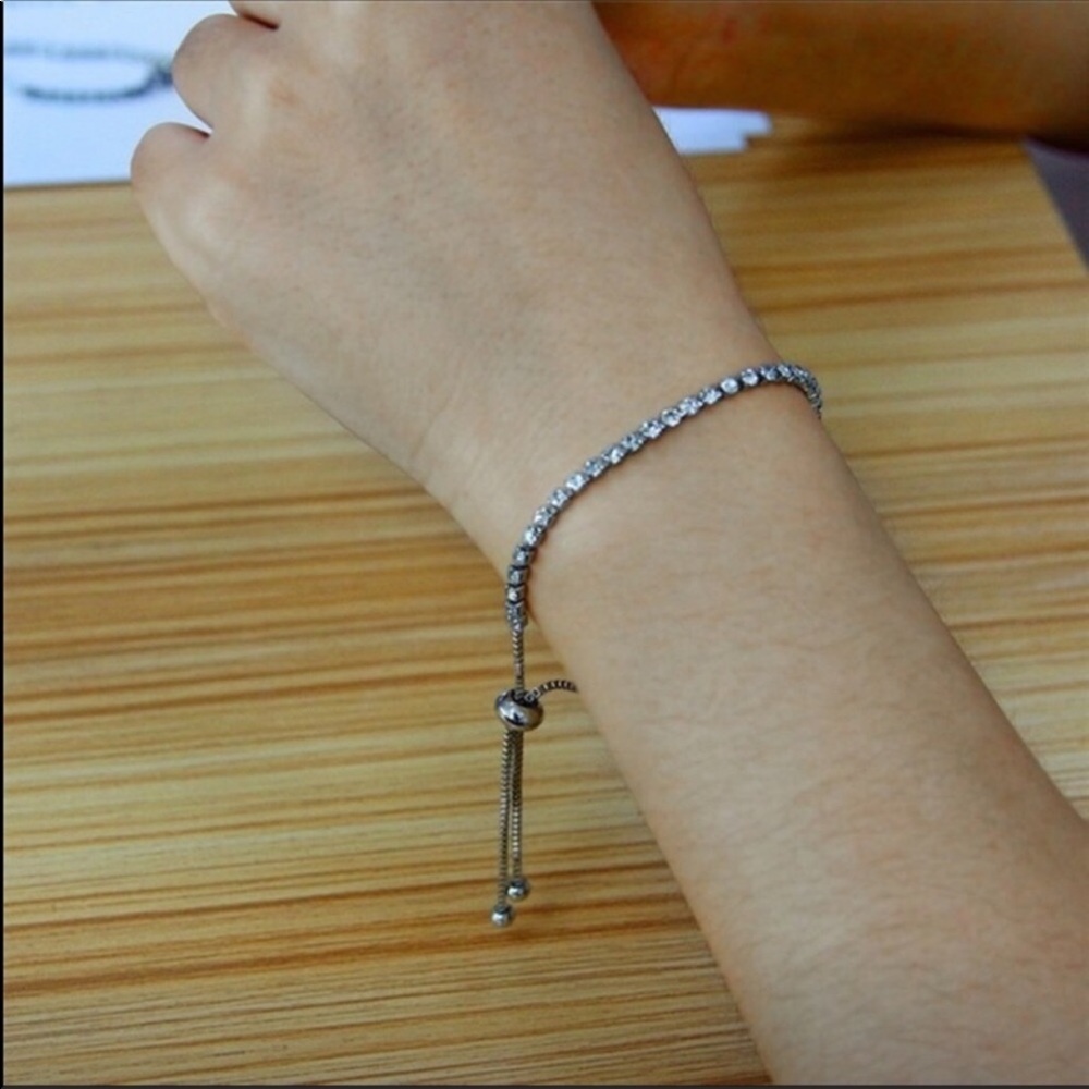 LAST ONE‼️ 925 Sterling Silver CZ Diamond Bracelet - Picture 5 of 5